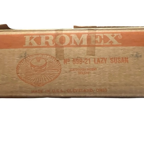 Vtg 60's Kromex Lazy Susan. Original box never used. - Picture 11 of 12
